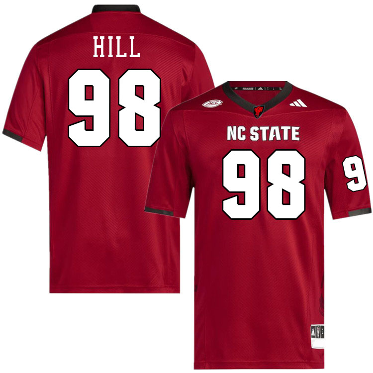 NC State Wolfpack #98 B.J. Hill College Football Jerseys,Uniforms-Red